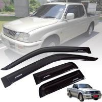 ราคา กันสาดประตู คิ้วกันสาด กันแดด กันฝน รุ่น มิตซูบิชิ สตราด้า MITSUBISHI STRADA L200 ปี 1996 2004 สีดำเงา โลโก้ขาว แค็ป 2 ประตู (6141850062)