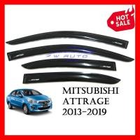 ราคา กันสาดประตูแอททราจ มิตซูบิชิ แอททราจ ใหม่ ปี 2013 2019 สีดำ MITSUBISHI ATTRAGE Windshield คิ้ว กันสาด กันฝน กันสาดแอท คิ้วกันสาดแอททราจทราจ (1843404422)