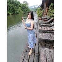 ราคา ชุดเดรสยาว เสริมฟองน้ำ งานป้าย พร้อมส่ง ชุดไปทะเล (13495872133)
