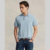 ราคา Polo Ralph Lauren เสื้อโปโลผู้ชาย Polo Custom Slim Fit Mesh Polo Shirt รุ่น MNPOKNI1N820323 สีฟ้า (20730126858)