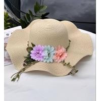 ราคา Hats Shop9 หมวกสานปีกกว้าง แต่งคาดดอกไม้ หมวกแฟชั่นหญิง สินค้าพร้อมส่ง C057 (19755959919)