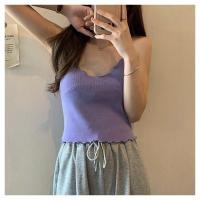 ราคา Grace chili 23122 New สายเดี่ยวไหมพรมถัก สายเดี่ยวคอวี คอV สายเดี่ยวเซ็กซี่ เสื้อกล้ามเข้ารูปผ้าไหมพรมแต่งขอบหยักระบาย (8066904229)