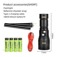 ราคา Coba ไฟฉาย LED ที่มีประสิทธิภาพสูง ไฟฉายซูมยุทธวิธีไฟฉายฉุกเฉินสว่างมากตะเกียงตั้งแคมป์ระยะไกล (21171032123)