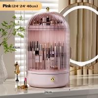 ราคา กล่องเก็บแปรงแต่งหน้า ที่เก็บแปรงแต่งหน้า มีฝาปิด หมุนได้ 360 องศา กันน้ำและกันฝุ่น ขนาด 24 24 40ซม (21263072926)