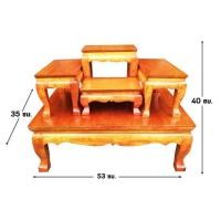 ราคา โต๊ะหมู่บูชา หมู่ 5 หน้า 5 สีไม้ หน้าโต๊ะ 53 ซม ไม้กระท้อน (769916702)