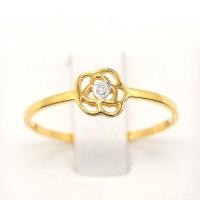 ราคา Happy Jewelry แหวนเพชรของแท้ ดอกคามิเลีย ทองแท้ 9k 37 5 ขายได้ จำนำได้ 0 66g 0 005ct ME582 (12300255134)