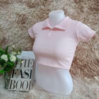 ราคา Namaing shop66 เสื้อยืดคอปกกระดุม เอวลอยเเขนสั้นเก๋ๆ (19695739239)