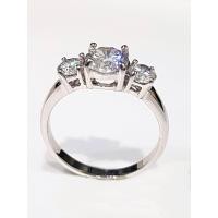 ราคา แหวนเพชรเงินแท้ 925 ชุบทองคำขาว (636236359)