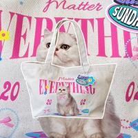 ราคา Justbehappy Tote Bag กระเป๋าผ้าลายใหม่ คลอน้องหมาน้องแมว (21279129721)