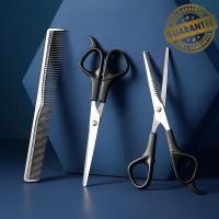 ราคา กรรไกร กรรไกรตัดผม กรรไกรซอยผม กรรไกรเล็มผม ชุดกรรไกรตัดผม กรรไกรซอยผม หวี รวม 3 ชิ้น (20342842041)