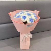 ราคา ของขวัญถักด้วยมือดอกไม้แบบทำมือแพ็คเกจวัสดุถักไหมพรมขนช่อมือกุหลาบวันวาเลนไทน์แฟนของขวัญแต่งงาน (18840527283)