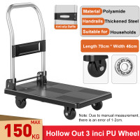 ราคา REALM รถเข็นของ รถเข็นพับได้ รถเข็นของพับได้ รถเข็นของ 4 ล้อ รับน้ำหนักได้ 500KG ล้อเงียบ (20834982985)