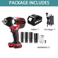 ราคา จัดส่งจากกรุงเทพฯ บล็อกไฟฟ้า 1800N แบตเตอรี่2x 588Vf ประแจแรงบิดสูง Kunci Pas Listrik 1 2นิ้วแบบไร้แปรงถ่านเครื่องมือไฟฟ้าไร้สาย DTW700สำหรับแบตเตอรี่ Makita 18V (20256258861)