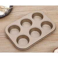 ราคา ถาดอบมัฟฟิน 6 หลุม เคลือบเทฟล่อน non stick ถาดหลุมอบคัพเค้ก ขนม แม่พิมพ์ขนม (17956988395)