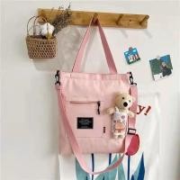 ราคา กระเป๋าผ้า หมีน้อย ใส่ผ้ากันเปื้อน กระเป๋าสะพาย แคนวาส เนื้อหนา ใบใหญ่ กระเป๋าเกาหลี กระเป๋า แฟชั่น น่ารัก หมี ตุ๊กตา (10729337879)