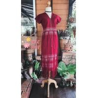 ราคา เสื้อกะเหรี่ยง ผ้าทอกะเหรี่ยง ผ้าทอมือ เสื้อคู่รักกะเหรี่ยง สินค้ากะเหรี่ยง มะมอเดรส Mamoedress karen dress (20942179575)