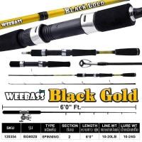 ราคา คันเบ็ดตกปลา WEEBASS ROD คันเบ็ด รุ่น Black Gold 2ท่อน คันตกเหยื่อปลอม คันตีเหยื่อปลอม (714474494)