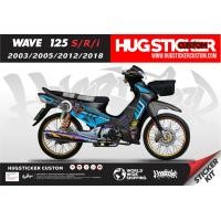 ราคา Hugsticker สติ๊กเกอร์เวฟ125i 125i LED 125s 125r 125ไฟเลี้ยวบังลม ลาย Engine ปี 2003 2005 2012 2018 2022 2023 (8214492835)