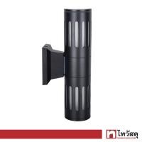 ราคา โคมไฟผนังภายนอกอะลูมิเนียม 2xE27 LUZINO รุ่น LILY PG2112 2 BK สีดำ (16575468087)