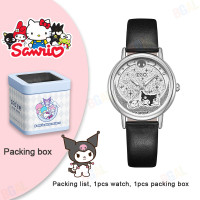 ราคา 34 มม นาฬิกา Sanrio แท้ 100 สำหรับเด็กผู้หญิง Kuromi การออกแบบยิปโซฟิล่า พร้อมเอฟเฟกต์ส่องสว่างนาฬิกาควอทซ์กันน้ำกันกระแทกสายหนังของขวัญวันเกิดคริสต์มาส 2158 (21033770005)
