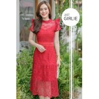 ราคา เดรสสีแดง สีแดง ตรุษจีน วานเลนไทน์ เดรสออกงาน ธีมสีแดง มีไซส์S M L XL (19526773269)