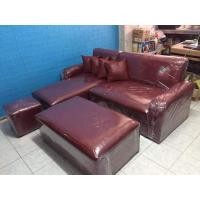 ราคา โซฟาทรงL สตูลใหญ่หนังช้าง ผ้า เลือกสีได้ (21229835969)