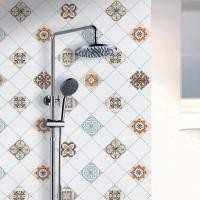 ราคา วอลล์เปเปอร์ห้องน้ำ กาวตนเอง ไวนิลกันน้ำและความชื้นหลักฐาน กระเบื้องตกแต่งผนัง หนาห้องน้ำสติ๊กเกอร์ (15817781249)