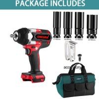 ราคา จัดส่งจากกรุงเทพฯ บล็อกไฟฟ้า 1800N แบตเตอรี่2x 588Vf ประแจแรงบิดสูง Kunci Pas Listrik 1 2นิ้วแบบไร้แปรงถ่านเครื่องมือไฟฟ้าไร้สาย DTW700สำหรับแบตเตอรี่ Makita 18V (20256258865)