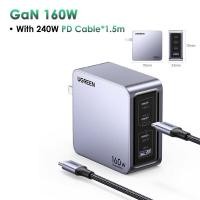 ราคา UGREEN 140W GaN ที่ชาร์จความเร็วสูง UK EU US ปลั๊ก 3พอร์ต2C1A 2 Type C 1 USB A PD3 1 160W Pro ที่ชาร์จหัวแปลงพกพาชาร์จไฟติดผนังสำหรับ for MacBook Pro air Samsung Galaxy Dell XPS iPhone 15 14 13 Pro Ma