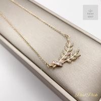 ราคา สร้อยคอพร้อมจี้เพชรใบมะกอก ปรับระดับสั้นยาวได้16 2 นิ้ว (21224004494)