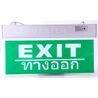 ราคา ป้ายทางออกหนีไฟ ป้ายทางออก Exit ข้อความ Exit ทางออก ป้ายอะคริลิคพื้นสีเขียว ข้อความภาษาอังกษ สีขาว มาตรฐานความปลอดภัย ป้ายเตือนความปลอดภัยสำหรับติดตั้งบริเวณทางออกไปประตูหนีไฟ บันไดหนีไฟ สำรองไฟ 2 ชั่