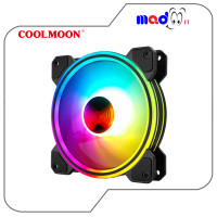 ราคา พัดลม RGB Coolmoon Colorful พัดลมระบายความร้อน รุ่น Light X ขนาด 12 ซม LED Magic Color มีรีโมทคอนโทลพร้อมกล่องควบคุม (15828677034)
