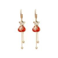 ราคา ต่างหูตรุษจีน ต่างหูสีแดง ของขวัญปีใหม่ NAM อุปกรณ์เครื่องประดับอัญมณี ต่างหูจี้กระเป๋าคำอวยพร ต่างหูห้อยระย้า สไตล์จีนจีน ต่างหูสำหรับปีใหม่ หวานหวานแหววว รูปทรงเรขาคณิต หัวเข็มขัดหูคริสตัล ปาร์ตี้งา