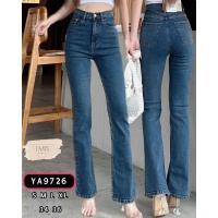 ราคา กางเกงยีนส์ขาม้าเล็กเอวสูงงานป้ายแยม YA 9726 ขาม้า ผ้าลีวาย เอวสูง 12 นิ้ว สียีนส์สนิม มี s m l xl 34 36 (20928603367)