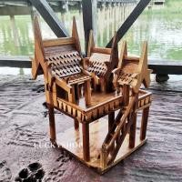 ราคา บ้านทรงไทยไม้สักแท้ บ้านถวายไอ้ไข่โมเดลบ้านเรือนไทย ขนาดจิ๋วกลางใหญ่ฐานบ้านสั่งได้ไม่จำกัดชิ้น ส่งKerry (13164480085)