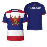 ราคา Custom Name No ธงชาติไทย เสื้อยืด 3 มิติ เสื้อยืด ผู้ชาย ผู้หญิง แฟนฟุตบอล เสื้อยืด ของขวัญ USA Size XS 5XL (20529805172)