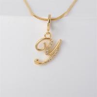 ราคา สร้อยคอจี้ตัวอักษรเพชรสังเคราะห์สีทอง18K สวยด้วยเครื่องประดับตัวอักษร A Z 787N (20977506616)