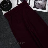 ราคา กางเกงขายาว lll Freesize lll PW503 เอวสูง ทรงขากระบอกเล็ก มีกระเป๋า 2ข้าง มีขอบเอว เรียบ ตีเกร็ดหน้า เนื้อผ้าวูลเวฟ (19432260608)