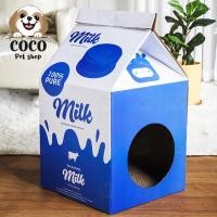 ราคา coco petshop กล่องนมลับเล็บแมว บ้านข่วนเล็บแมวทรงกล่องนม ที่ฝนเล็บ น่ารักมากๆลับเล็บแมวทรงกล่องนม อันใหญ่ Cat Scratcher (21027340111)