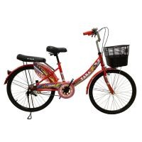 ราคา จักรยานแม่บ้าน 24 นิ้ว ZARA จักรยานจ่ายตลาด มีตะกร้าหน้าและเบาะท้าย ขาตั้งคู่ (20994506034)