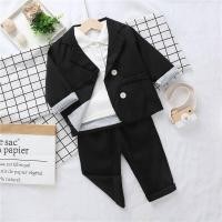 ราคา LANBAO ชุดสูทเด็กผู้ชาย สูทเด็ก ชุดทักซิโดเด็ก ชุดกันหนาวเด็กชาย ชุดไปงานแต่งเด็กผู้ชายสูทเด็กชาย 2 ชิ้นอย่างเป็นทางการ (16116897281)