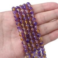 ราคา 6 10มม 38ซม สีม่วงสีเหลืองหยกลูกปัดหินธรรมชาติสำหรับ DIY สร้อยคอเครื่องประดับทำสร้อยคอมือ (19246711546)