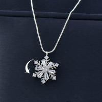 ราคา DT hot KIOOZOL 2022 new rotatable snowflake flower round pendant necklace women spinner choker chain on neck fashion KO2 (20324522944)