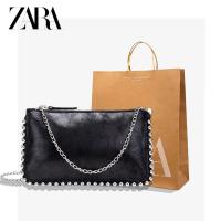 ราคา Zara กระเป๋าสะพายไหล่ สะพายข้าง ทรงสี่เหลี่ยม ขนาดเล็ก แต่งหมุด สีดํา แฟชั่นสําหรับสตรี (21010472717)