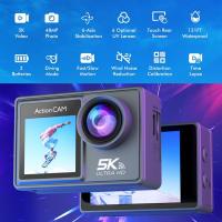 ราคา กล้อง ดำน้ำ กล้องติดมอเตอร์ไซค์ กล้อง ติด หมวก กล้องแอ็คชั่น ความ ชัด 5K Action Camera WiFi (20974151359)