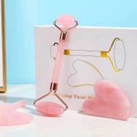 ราคา Rose Quartz Face Roller Gua Sha หยกแท้ 100 ผิวพรรณเต่งตึง าที่ขายดีที่สุด กัวซาของแท้ หยกธรรมชาติคุณภ กัวซาหยกแท้ กัวซา นวดหน้า กัวซานวดหน้า (18511674274)