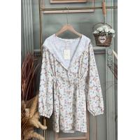 ราคา พร้อมส่ง Heaha Minidress ฮู้ด ใส่เป็นเสื้อคลุมได้ ผ้าพิมพ์ลายดอกไม้ แพทเทิลงานสวย (20399039782)