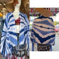 ราคา ผ้าพันคอ คลุมไหล่ ย้อมคราม ผ้าพริ้ว เบาสบาย (20622566317)