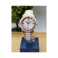 ราคา นาฬิกาญี่ปุ่น RHYTHM ผู้หญิง เซรามิกซ์ คริสตัลล้อม กล่อง ใบรับประกัน (18878748281)