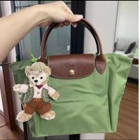 ราคา 100 Genuine longchamp women bag Le Pliage original waterproof Nylon Tote bag Short handle small size L1621089P77 Green color made in france (21044188899)
